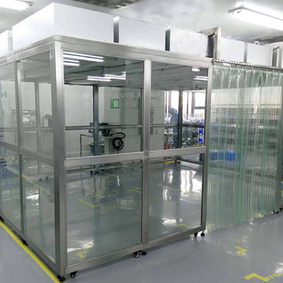 H14 HEPA Мягкая стена Чистая комната кабинеты портативные легко сборки с ламинарным потоком FFU потолок ПВХ шторы