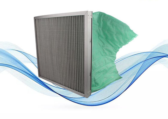 1um карманный воздушный фильтр стекловолокно для системы HVAC 45%-95% эффективность фильтрации