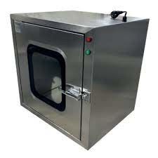 Оптическая промышленность Пропускная коробка для чистых помещений с прохождением воздушного замка и воздушным барьером в серебре